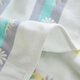 Qiaobo Lai's new six-layer gauze towel quilt cotton blanket quilt thin children's baby blanket cotton gauze summer ab blue grid 90x100cm sofa shawl blanket