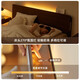 Original original solid wood bed modern simple small apartment night light oak large bed bedroom double bed log style L701D [high body - black walnut color] 1.2*2.0m single bed large bed