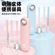 Disney (Disney) Chopsticks and Spoon Set Portable Box Box Table Special Storage Box pour les enfants des élèves du primaire pour aller à l'école en trois pièces Take Out to Work Pink Cat-Chopsticks and Spoon + Fork (style exclusif)