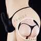 Sexy lingerie large size 2025 new men's thong underwear sexy sexy gun egg separation upturned breathable black moon night black M