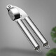 Ogda stainless steel garlic press manual garlic pounder garlic beater household garlic grinder artifact clamp type pressure peeling stainless steel garlic press thickened version