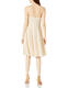 Jenny Yoo Women's Sienna V-Neck Spaghetti Straps Short Chiffon Dress Sand Dune 4