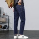 
Jeans men's spring and summer new fashion trend pants men's loose and versatile slim fit stretch straight pinch pants 9901 dark blue 31