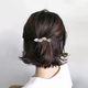 Capuchin monkey temperament hairpin, hairpin at the top of the back of the head, elegant lady headwear, half-tied hair clip, Korean style hair accessory, sweet leaf clip