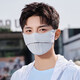 Ice Silk Sunscreen Mask Men's Summer Thin Breathable Anti-UV Outdoor Cycling Fishing Eye Protection Sunshade Mask Dark Gray