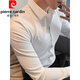 Pierre Cardin Markless Shirt Herren Langsamer schlanker elastischer Frühjahr und Herbst neuer Stil Eisenfreier Geschäftslebenszeitshemd-Hemd-Hemd-Hemd-Strick-2xl (140-155jin [Jin gleich 0,5 kg]))