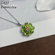 CAJJ Francois 6.0 carat peridot pendant for women, natural colored gemstone, jewelry gem 925 silver inlay, peridot pendant