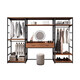 Inmaren floor-standing coat rack walk-in wardrobe combination bedroom cloakroom metal coat rack iron hanging clothes rack two-layer rack 60*50*220 including installation