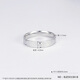Jibaolou PT950 platinum ring for men and women, couple style, screw pattern, rice-shaped fixed mouth platinum ring, size 12, 4.95g