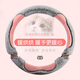 Karcle car steering wheel cover winter plush men and women winter short plush warm heating handlebar cover steering wheel protective cover white peach pink-medium round type