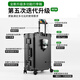 乌尼莫克（Uniamog）德国品牌新款行李箱拉杆箱多功能旅行箱结实耐用登机箱密码皮箱子 松花绿-USB充电 水杯座 承重挂钩 26英寸 /弹簧减震刹车轮+手机支架