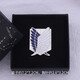 Attack on Titan peripheral brooch ins Wings of Liberty cartoon cute Japanese Survey Corps metal badge pin Wings of Liberty-silver blue