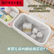 Meng Daixia Nacht Korb hängende Korb auf dem Bett Rack Crib Crib Storage Box Windel Hängende Beutel Babyzimmer Schlafsaalbett graues Gehäuse * 3 + Drei-teiliger Hangkorb * 1 [4