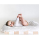 Crib mid-bed newborn bionic bed portable baby anti-pressure bed anti-jump uterine bed milk white 0-12 months--free swaddle