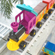 Feelso (Feeleo) Big Bash Blay Builds Builds Bloing Blocks Juguetes Regalos de cumpleaños de niños y niñas 4 Pequeño tren