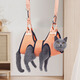 OIMG pet grooming hammock cat and dog nail clipper holder Teddy hook type medicine feeding anti-scratch cat hanging bag Orange S Recommended 5-10Jin Jin equals 0.5kg