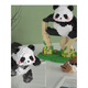 Yumi Puzzle Small particules Bouchée Boucing Block Giant Panda Series Panda Panda Suit 9195