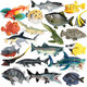 Spielzeugfisch erkennt die gefälschte Fischsimulation von Kindern Ozeanwasser Fischmodell Tierlachs Mann Thunfisch gesalzene Fischqualle M-1151 Krokodil El