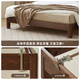 Original original solid wood bed modern simple small apartment night light oak large bed bedroom double bed log style L701D [high body - black walnut color] 1.2*2.0m single bed large bed