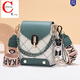 CAMPUSKITTEN lightweight CK mobile phone bag 2024 spring and summer new fashion mini shoulder bag soft leather women's crossbody small bag ins green