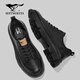 Septwolves men's shoes winter 2025 new business casual shoes men's thick-soled wear-resistant work shoes retro trendy casual leather shoes for men black 40