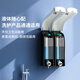 Chuangdian Wall-mounted soap dispenser without punching in the kitchen manual pressing of public toilet hand sanitizer box toilet hand sanitizer 1049A white single head