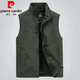 
Pierre cardin men's vest men's spring and summer thin breathable outdoor casual vest vest middle-aged quick-drying jacket men's knitted dark blue 9901 [with inner bag] L