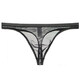 Magnificent men's nude transparent thong thin mesh sexy underwear tempting breathable male youth XL skin color