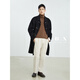 
a.b.x2023 winter new style college style real horn button double-sided wool full wool coat men's mid-length thickened jacket black M/170