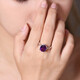 GEM STONE KING 4.61 carat amethyst diamond 925 silver colored gemstone ring ins fashion gift for girlfriend Chinese Valentine's Day gift US No. 8