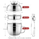 MAXCOOK 304 stainless steel lunch box, fast food cup and bowl, student lunch box, instant noodle bowl, instant noodle cup 14cm with spoon MCFT8632
