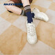 Skechers Little White Bear | Breathable couples heightening thick-soled versatile white shoes for women retro casual dad shoes men's sneakers