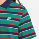 Nike (NIKE) men's clothing, comfortable and versatile loose casual striped sports lapel short-sleeved T-shirt, FN3897-010 FN3897-410 L