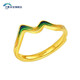 Wenying k gold gold au750 gold 999 gold package silver green mountain overlap ring couple jewelry niche new product ring