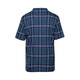 
Mr. Aimu [same style in the mall] 22SS indulgent silky plaid men's pajamas home lapel cardigan short-sleeved NS41F684 dark blue plaid YH8 2XL 180