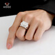 Aido Diamond Men's platinum ring square platform round ring platinum pt950 fashionable and lively ring weighing 16.8-17.0 grams + delivery certificate