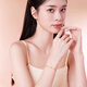 Saturday Fortune Yellow 18K Gold Bracelet for Women Double Chain Four Leaf Clover Bracelet Birthday Gift C0711961 16+3cm