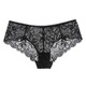 Peitsche Hasen Unterwäsche sexy bequeme hohle Frauen mit niedriger Taille verführerische Spitze Dünne atmungsaktive Slips Bogen 9216nk-grau M (geeignet für Gewicht 95-115jin [Jin gleich 0,5 kg]))