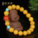 OUCERNY beeswax bracelet natural amber original heather red barrel beads old beeswax Duobao play bracelet bracelet for Chinese Valentine's Day gift
