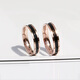 Nilan Fat Donglai same style 18k rose gold ring couple rings AU750 platinum ring style pair black style pair ring (please note the size when placing an order)
