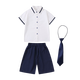 G.DUCKKIDS幼儿园园服夏装英伦学院风儿童校服套装小学生班服夏季毕业照服装 男童6621+领带aooqssg 190
