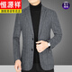 Hengyuanxiang wool wool suit jacket for men 2025 new middle-aged men's casual casual daddy casual suit versatile new product gray brown 170/M