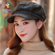 Scarecrow (MEXICAN) Hat Women's Autumn and Winter Cute Korean Versatile Japanese Painter British Newsboy Hat Octagonal Hat Beret Woolen-Red