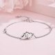 LAOLATU love interlocking platinum bracelet for women PT950 platinum light luxury niche Chinese Valentine's Day gift for girlfriend and wife PT950 platinum heart flash bracelet limited gift box