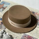 Albinele Blanco Francés Francés Autumno e Invierno Top de lana Top de lana para mujeres Flat Edge Smith British Big Cavo Circumferencia Men versátil Camel Negro 54-57 A ajustable M (adecuado para la mayoría de las personas) Blanco (características del modelo popular)