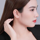 Trendy Acer Platinum Star PT950 platinum earrings for women as a birthday gift for girlfriend. One pair is about 0.7g.