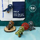 Él niang Little Dinosaur Plush Keychain colgante Bolsa de la escuela de la escuela mochila mochila mochila linda y macho Tyrannosaurus rex - Gray