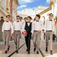 Xinhan Groomsmen's bester Anzug Brüder Anzug Hersteller Sommer langärmeliges Hemdanzug großer Bräutigam-Hemd weißes Hochzeitskleid langärmelig