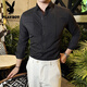 
Playboy (PLAYBOY) groom wedding long sleeve shirt men fashion pleated dress shirt trendy slim men wedding banquet performance shirt 2353 white L