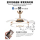 2022 new Shule invisible ceiling fan light Bluetooth music audio ceiling fan light integrated invisible fan light restaurant p 9909 silver 48-inch light change + remote control (without sound